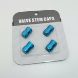 Universal Aluminum Auto Car Wheels Tire Valves Dust Stems Air Caps - Light Blue