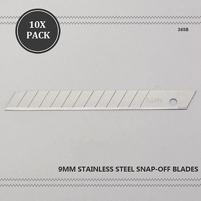Vinyl Wrap Cutting 9mm Stainless Steel Snap-Off Blades 10x Pack Utility Knife - US85.COM