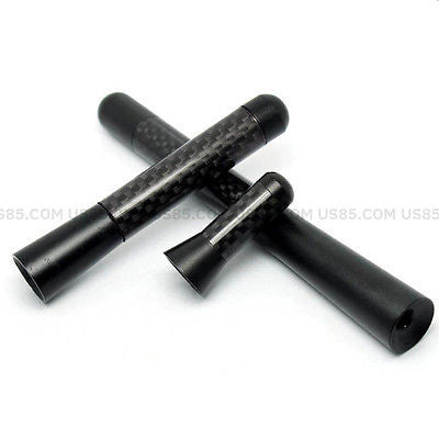 Black Universal 3.1" Carbon Fiber Car Radio Antenna Adjustable Aerials fit All - US85.COM