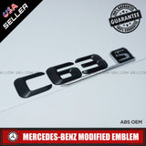 ABS C63 S Emblem 3D Matte Black Trunk Logo Badge Decoration AMG Modified