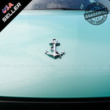 Chrome 3D Pirate Ship Anchor Emblem Badge Decal Car Stickers Truck Decoration