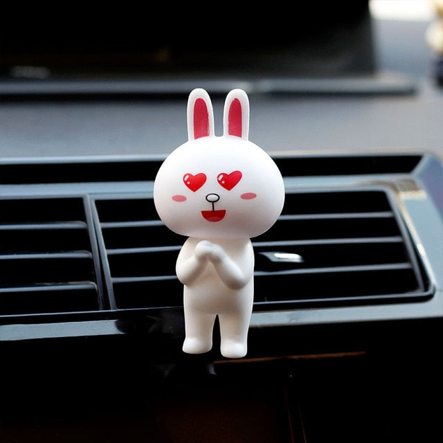 Cute Rabbit Decoration Air Freshener Auto Interior Perfume Flavor Clip Car Accessories