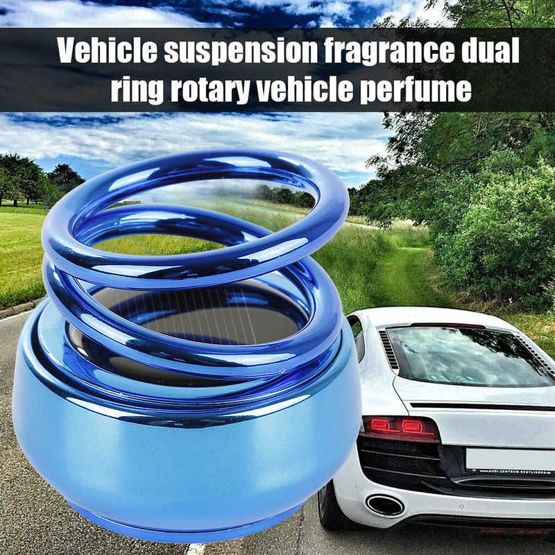 Fashion Solar Auto Rotating Car Perfume Air Freshener Fragrance for Auto Accessories or Home Decoration Ornament