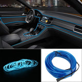 12V Flexible Neon EL Wire Rope Indoor Interior Light for AUTO 1m/2m/3m/5m Car LED Strips Auto Decoration Atmosphere Lamp