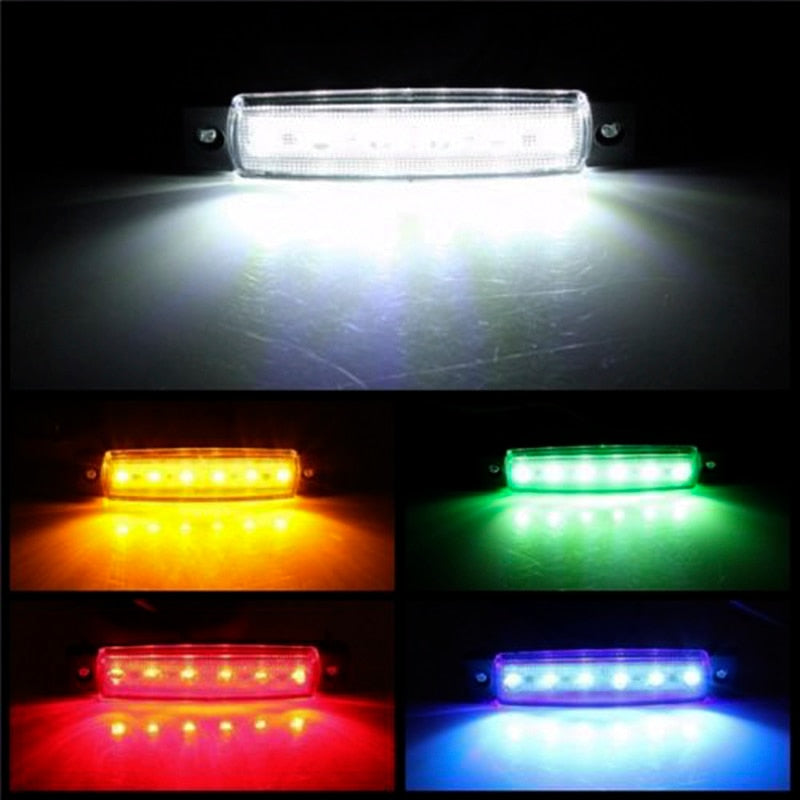 LED Lights Car External   12V/24V /6 SMD LED Auto Car Bus Truck Lorry Side Marker Indicator low Trailer Light Rear Side Lamp