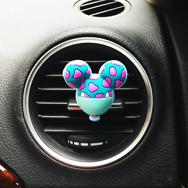 Cute Cartoon Mouse Solid Lemon Scent Perfume Clip Auto Vent Fragrance Air Freshener Automobile Accessories Decoration