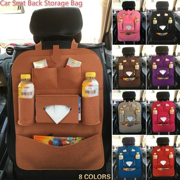 Fashion Auto Car Seat Back Multi-Pocket Storage Bag Organizer Holder Seat Back Covers Protection