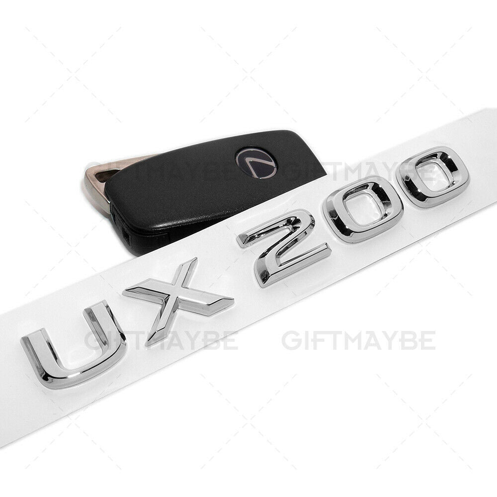 For Lexus Trunk Lid Chrome UX 200 Letter Logo Badge Emblem Car Replace F-Sport